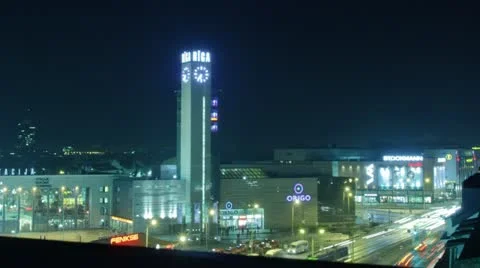 Riga center at night 10 bit 動画素材 20620433