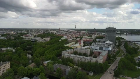 Riga city buildings Stock Footage 159280776