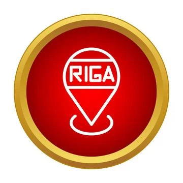 Riga city navigation location pin map icon イラスト素材
