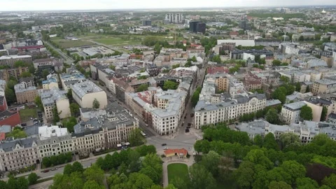 Riga city panorama Stock Footage 159280787