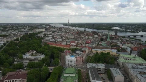 Riga city panorama 動画素材 159280833