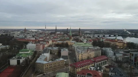 Riga city panorama Stock Footage 159281718