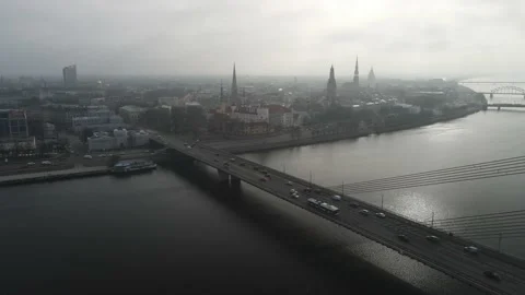 Riga city panorama Video stock 159281870