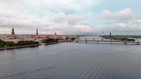 Riga cityscape, Latvia Stock Footage 314371503