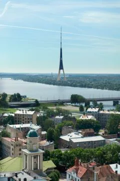 Riga communication tower Stock Photos