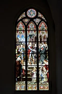 Riga Dome Cathedral window Stock Photos