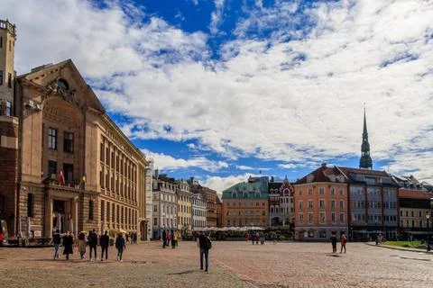 Riga. Dome Square. Stock Photos