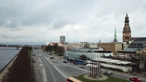 Riga From The Drone Stock Footage 81958406