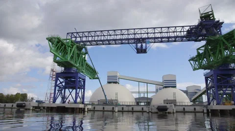 Riga Fertilizer Terminal Stock Footage 36425499