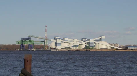 Riga Fertilizer Terminal Stock Footage 37843071
