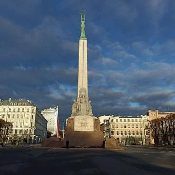 Riga, Freedom Monument Stock Photos