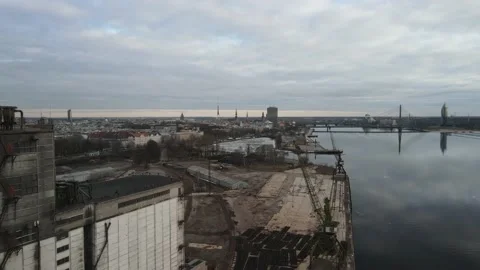 Riga industrial zone Stock Footage 159281810