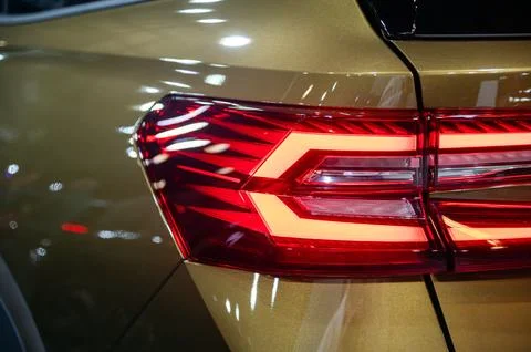 Riga, Latvia - April 24, 2026: Skoda Kodiaq rear light design showcases led t 写真素材