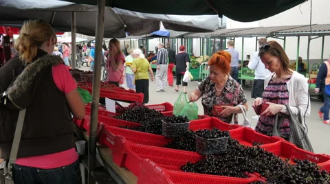 RIGA - LATVIA, AUGUST 2015: central market view Stock Footage 58891986