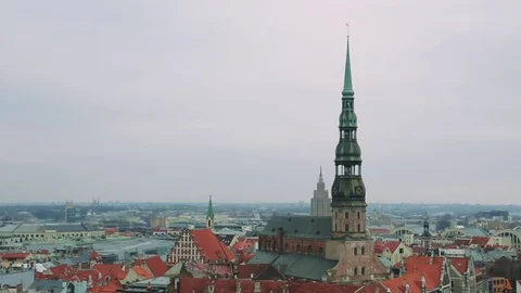 Riga - Latvia, December 2016: old Riga city, Latvia. Stock Footage 70803522