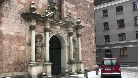 Riga, Latvia, A large brick building Stock Footage 134475202
