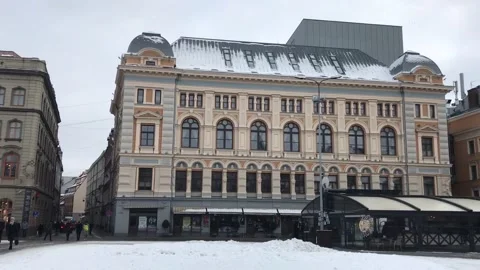 Riga, Latvia, A large building Stock Footage 134418397