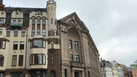 Riga, Latvia, A large building Video stock 134471826