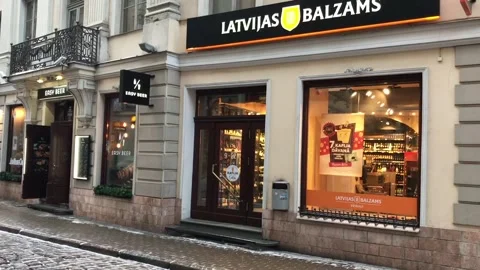 Riga, Latvia, A store in a brick building Stock-Footage 134418712