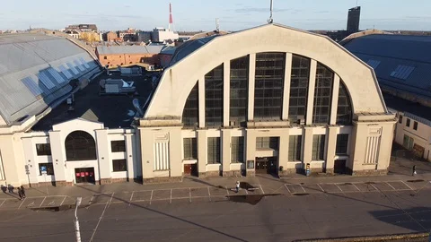 Riga market aerial view 動画素材 129367335