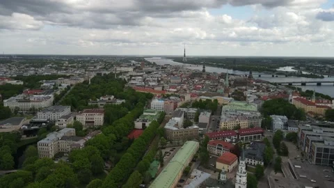 Riga old town panorama 動画素材 159280789