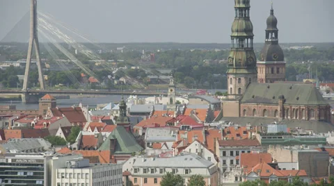 Riga panorama 1 Video stock 33487966