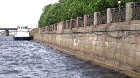 Riga - river panorama - view to the Dvina (Daugava) river Stock Footage 95078477