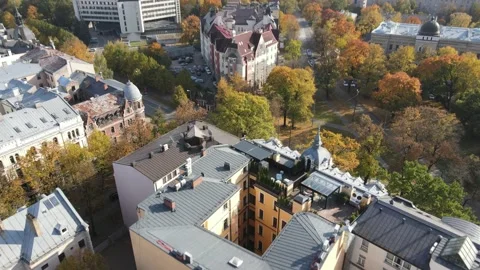Riga rooftops view Video stock 164639404