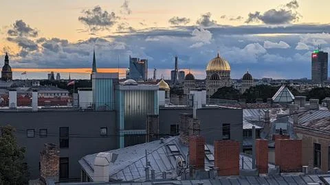 Riga Skyline Stock Photos
