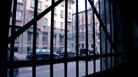 Riga street view from backyard Stock Footage 66112772