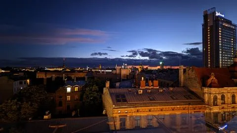 Riga Sunset Stock Photos