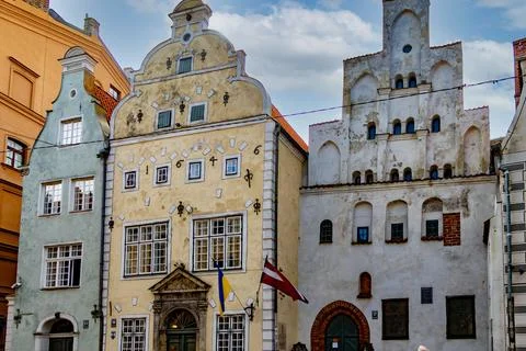 Riga. Three brothers. Stock Photos