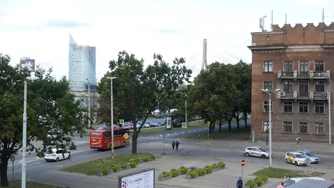 Riga Tourist Square Stock Footage 115131340