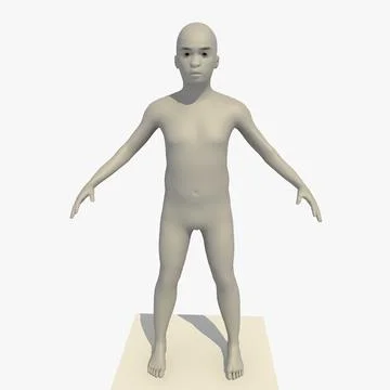 Rigged 10 Year Old African Boy 3D Model