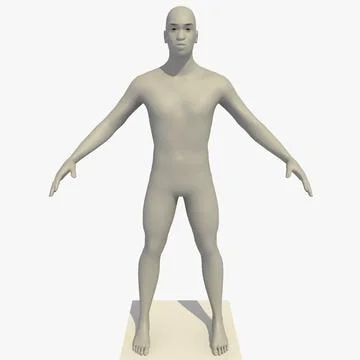 Rigged 24 Year Old African Male Base Mesh 3D Model