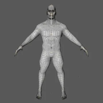 3D Model: Rigged 25 Year Old Dwarf African Man Base Mesh #91478265