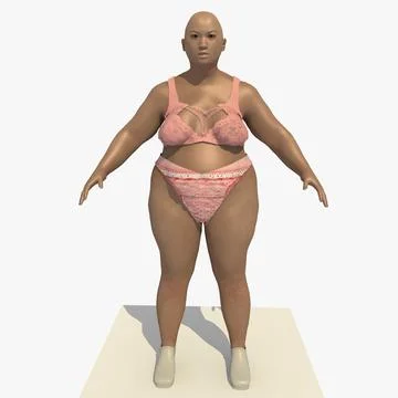 Rigged Asian Fat woman Clothed (Agatha) 3D Model