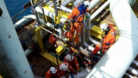 Rigging and lifting works. Stock Footage 108424799