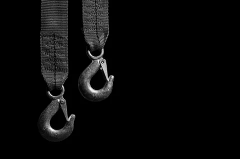 Rigging rope with hook Stock Photos