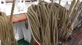 Rigging ropes on board of four-masted steel barque STS Sedov Седов 4k or 4k+ Resolution