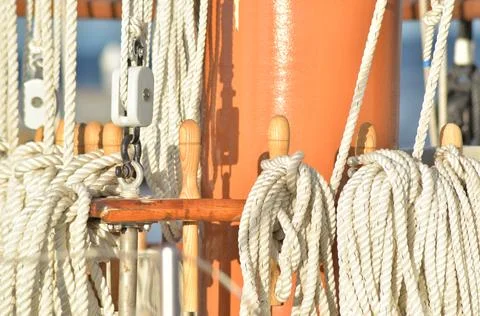 Rigging ropes Stock Photos