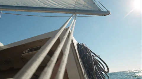 Rigging on a sail boat Stock Footage 48867902