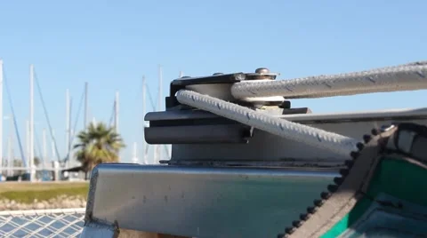 Rigging on Sailboat 2 Stock Footage 58761086