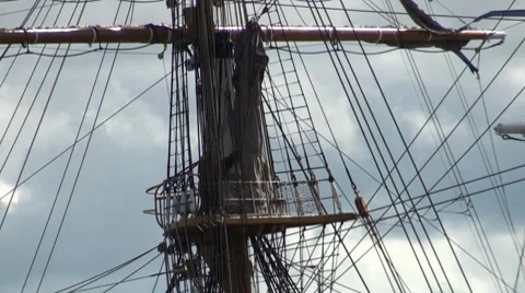 Rigging sailboat Stock Footage 8690182