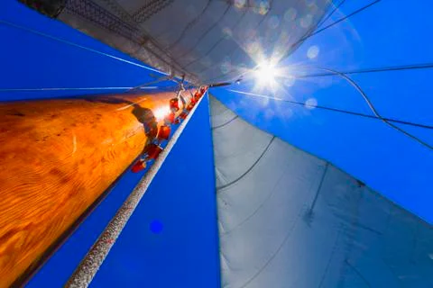 Rigging on a sailboat Stock Photos