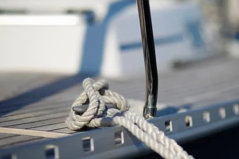 Rigging of sailing boat Stock Photos