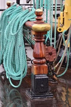 Rigging of a sailing ship Stock Photos