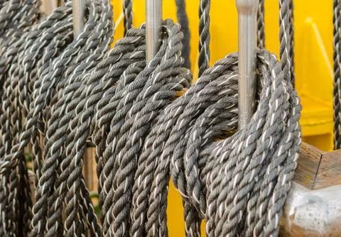 Rigging on a ship Stock Photos