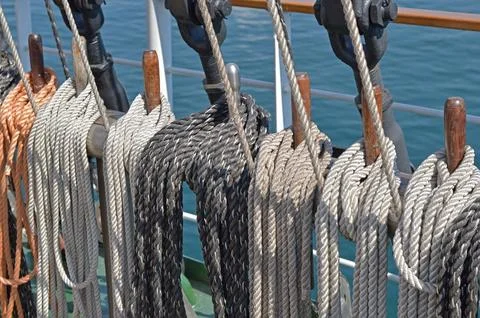 Rigging on a ship Stock Photos