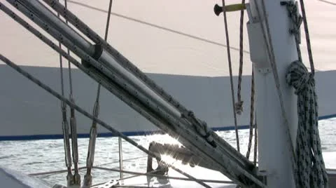 Rigging of yacht Stock Footage 10678314